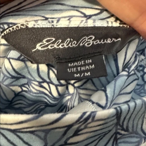 Eddie Bauer Blue Tropical Leaf Harmony Athletic Dress‎ Size Medium - Picture 4 of 7